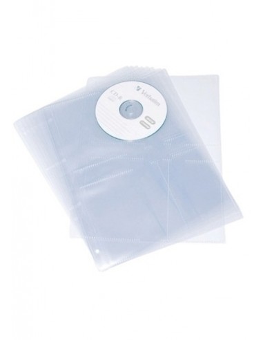 FUNDA CD/DVD GRAFOPLAS PP A4 con 4 TALAD. BOLSA DE 10 (110µ)