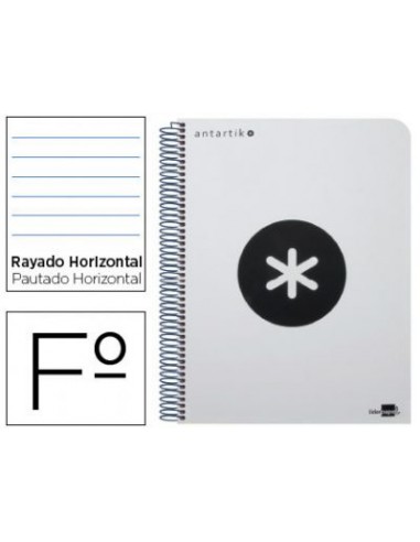 Cuaderno Espiral Color Blanco Fº 80 H