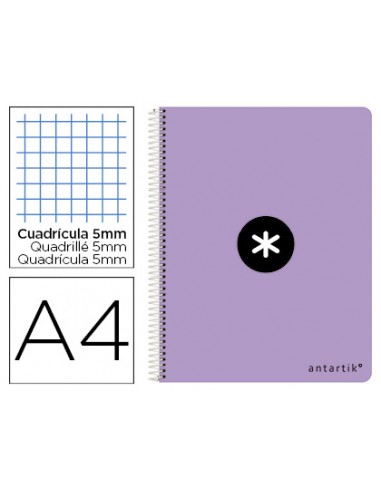 Cuaderno Espiral Color Lavanda A4 80H