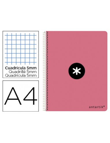Cuaderno Espiral Color Coral A4 80H