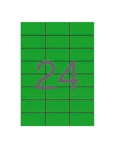 Apli 11837 Etiquetas Permanentes Color Verde 70x37 mm 100H