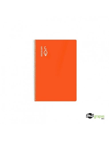 Libreta Fº Naranja Escolofi | 80 Hojas | Rayado Cuadrícula 4x4